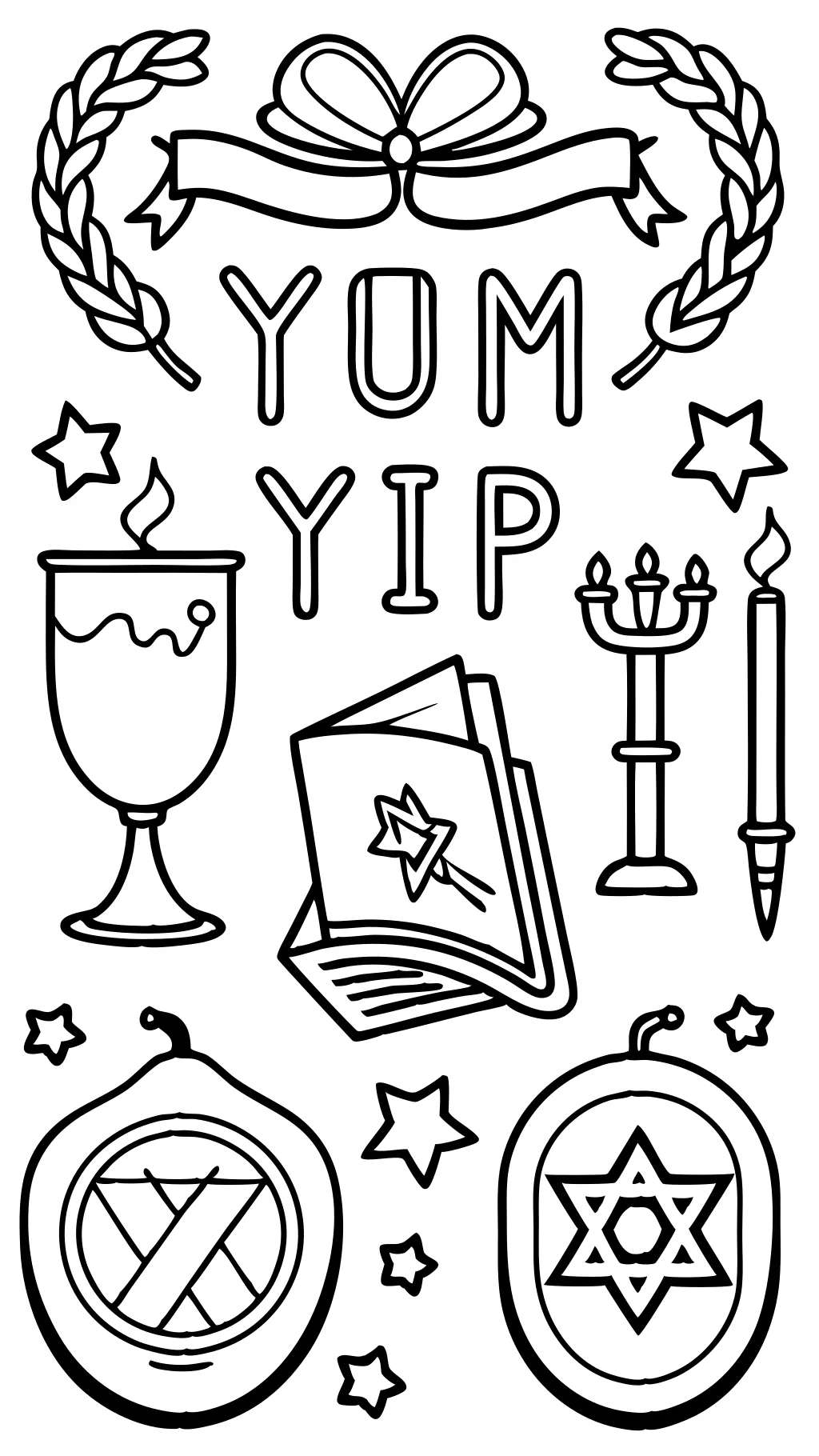 Páginas para colorear de Yom Kippur